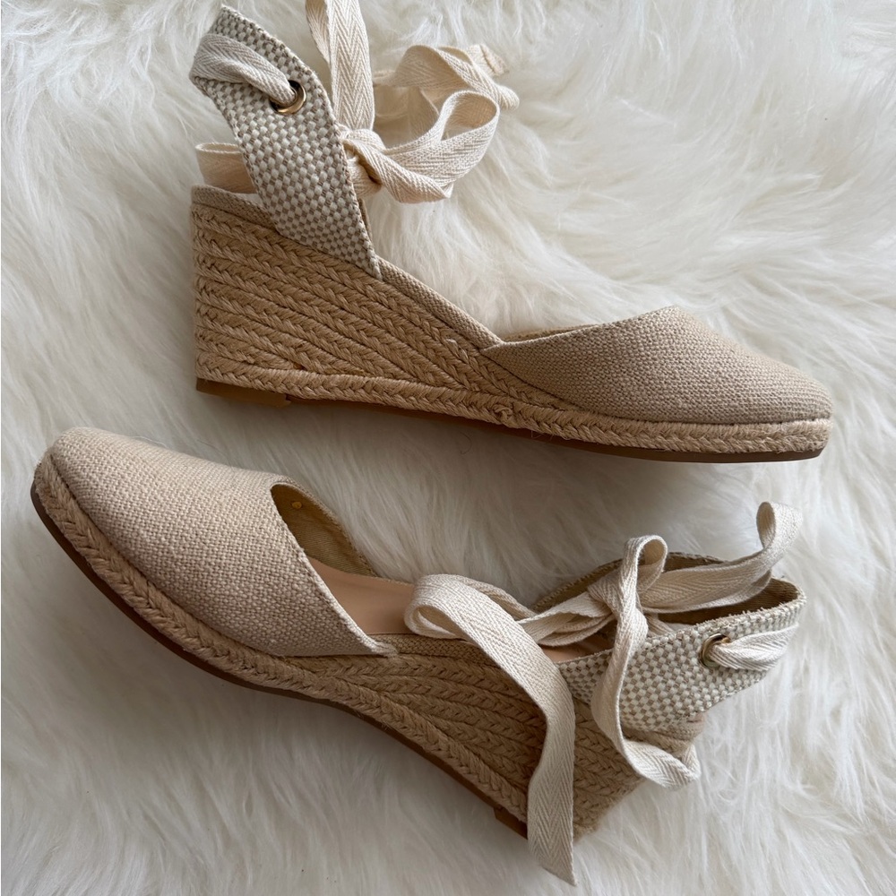 Tommy Hilfiger Cream Espadrille Wedges